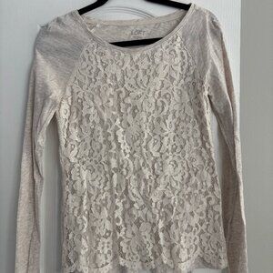 LOFT lace front shirt